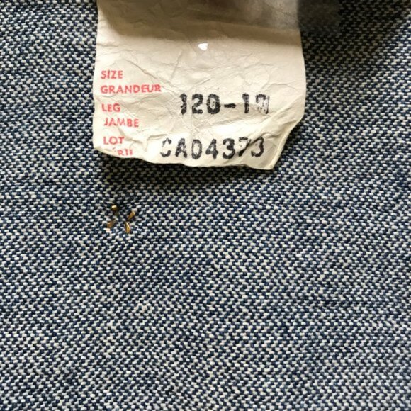 Three Bars Denim Jean Zip Front Jacket Gold Stud Detail Vintage Made in Canada - Picture 7 of 10